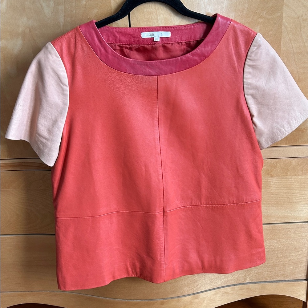 maje leather top